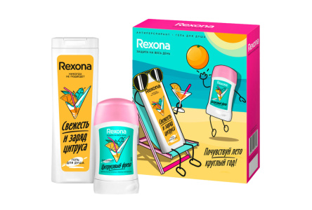 Набор подарочный REXONA 40+200мл Цитрусовый фреш 1/6шт