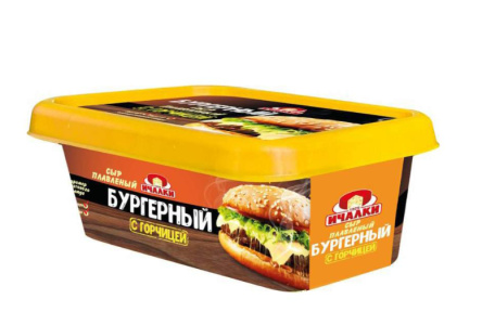 Сыр плавленый ИЧАЛКИ 170гр 45% Бургерный с горчицей ГОСТ 1/16шт БЗМЖ Беларусь