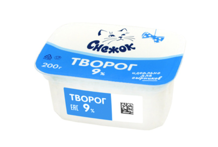 Творог СНЕЖОК 180гр 9% Контейнер Lactica 1/5шт БЗМЖ