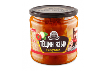 Закуска СЕМИЛУКСКАЯ ТРАПЕЗА 460гр Тещин язык овощная ст/б 1/8шт