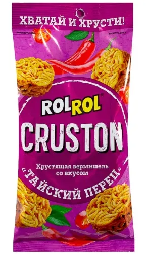 Вермишель хрустящая ROLROL 60гр Тайский перец 1/24шт