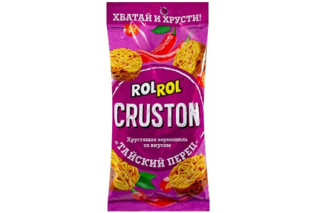 Вермишель хрустящая ROLROL 60гр Тайский перец 1/24шт