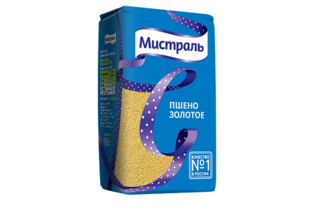 Крупа МИСТРАЛЬ 900гр Пшено Золотое 1/12шт