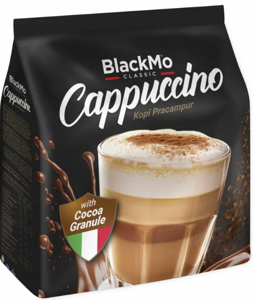 Напиток кофейный BLACKMO 25,5гр 18шт Cappuccino классик 1/18шт