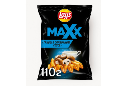 Чипсы LAYS MAX 110гр Грибы/сливочный соус 1/20шт