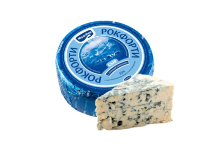 Сыр РОКФОР 50% с голубой плесенью 1/2,4кг ООО Лактива