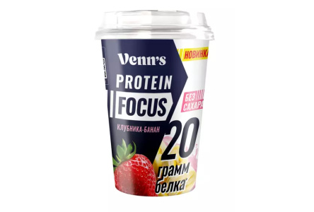 Напиток молочный VENNS 250гр Клубника/банан 1/6шт