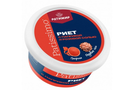 Паштет РАТИМИР 150гр Риет с паприкой/розовой солью 1/1шт