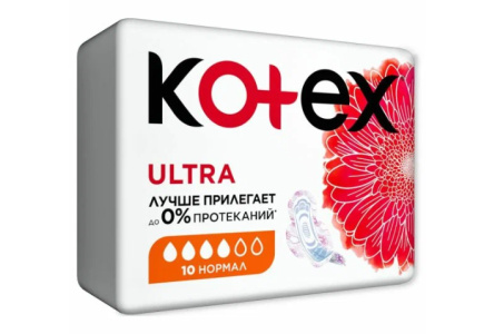 Прокладки KOTEX Ultra Сетч с крылышками Супер 1/10шт