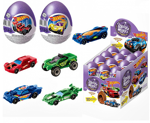 Шоколадное яйцо HOT WHEELS 20гр С сюрпризом 1/24шт