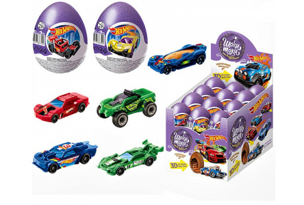 Шоколадное яйцо HOT WHEELS 20гр С сюрпризом 1/24шт