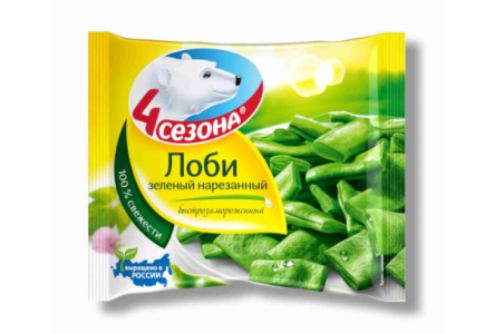 Заморож 4 СЕЗОНА 400гр Лоби зеленый резаный 1/20шт