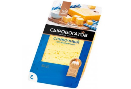 Сыр СЫРОБОГАТОВ 125гр 50% Сливочный нарезка 1/12шт