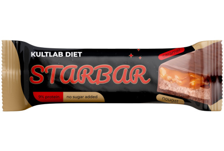 Батончик протеиновый KULTLAB STARBAR 45гр Нуга/карамель 1/9шт