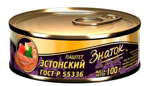 Паштет ЗНАТОК 100гр Эстонский ГОСТ ключ 1/24шт