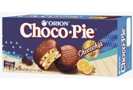 Печенье ORION CHOCO PIE 180гр Апельсин 1/16шт