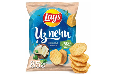 Чипсы LAYS 85гр Из печи нежный сыр с зеленью 1/14шт