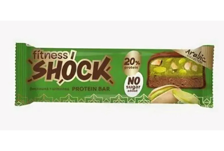 Батончик FITNES SHOCK 50гр Фисташка/шоколад 1/12шт