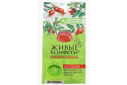 Мармелад желейный ЛАКОМСТВА ДЛЯ ЗДОРОВЬЯ 170гр Шиповник/клюква/треголаза 1/12шт