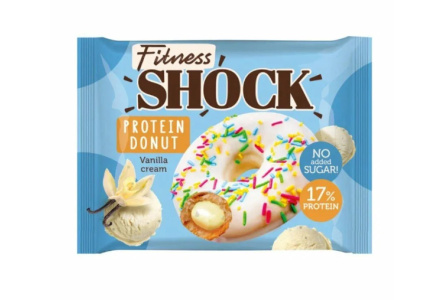 Донат протеиновый FITNES SHOCK 70гр Ваниль 1/9шт