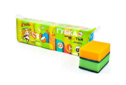 Губка д/посуды Золушка 10шт Макси 1/30