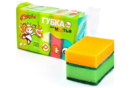 Губка д/посуды ЗОЛУШКА 5шт Макси 1/40шт