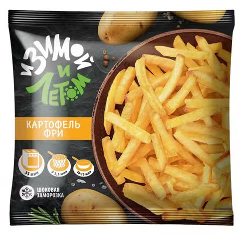 Заморож И ЗИМОЙ И ЛЕТОМ 700гр Картофель фри 1/12шт