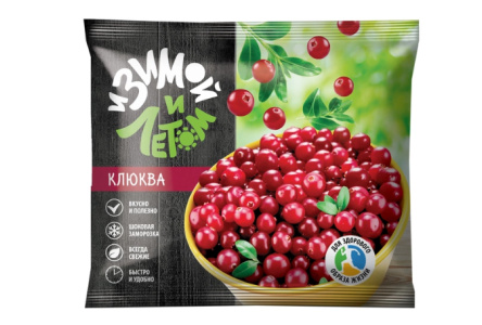 Заморож ЗИМОЙ И ЛЕТОМ 300гр Клюква лесная 1/20шт