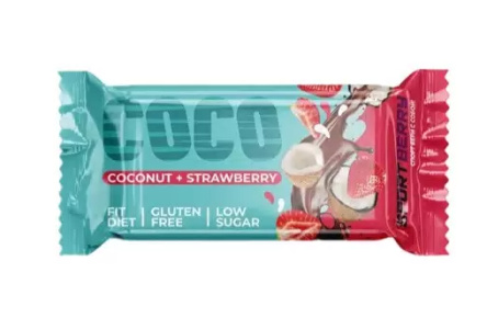 Батончик протеинновый SPORTBERRY Сoco 40гр Кокос/малина 1/20шт