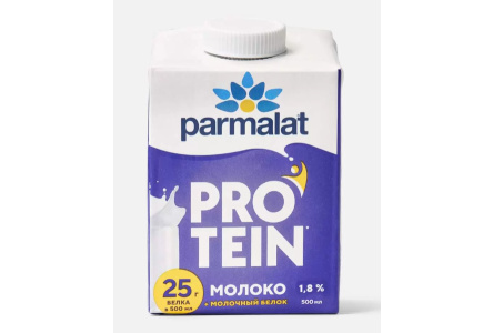 Молоко PARMALAT 500мл 1,8% Protein 25гр белка Безлактозное т/п 1/12шт БЗМЖ