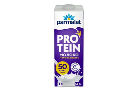 Молоко PARMALAT 1л 1,8% Protein 50гр белка Безлактозное т/п 1/12шт БЗМЖ