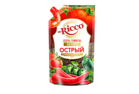 Кетчуп MR.RICCO 300гр Острый д/п 1/20шт