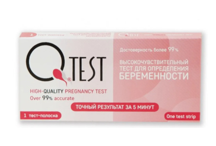 Тест д/определения беременности Qtest №1 1/1шт