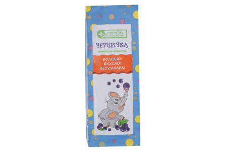 Мармелад ЛАКОМСТВО ДЛЯ ЗДОРОВЬЯ 105гр Черничка детский 1/12шт