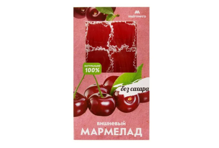 Мармелад MARMECO 170гр Вишня б/сахара 1/10шт