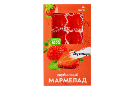 Мармелад MARMECO 170гр Клубника б/сахара 1/10шт