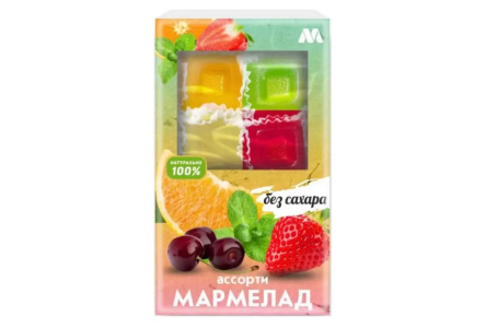 Мармелад без сахара MARME 170гр Ассорти 1/10шт