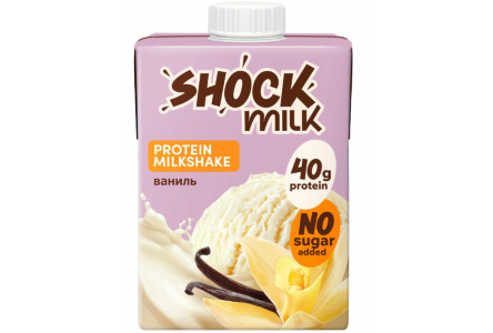 Коктейль белковый SHOCK 480мл Ваниль 1/12шт