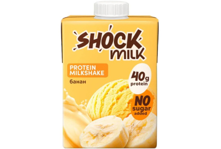 Коктейль белковый SHOCK 480мл Банан 1/12шт