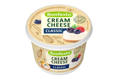 Сыр мягкий CREAM CHEESE 500гр 70% 1/6шт Bonfesto
