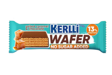 Батончик вафельный KERLLI 45гр Соленая карамель б/сахара 1/16шт