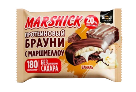 Печенье протеиновое MARSHICK 53гр Ваниль б/сахара 1/10шт