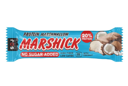 Батончик протеиновый MARSHMALLOW SOJ 30гр Кокос б/сахара 1/16шт
