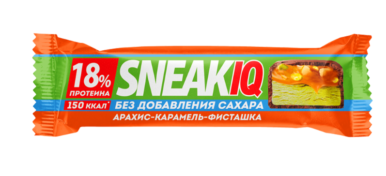 Батончик протеиновый FIZIQ SNEAKIQ 50гр Солёная карамель/арахис/фисташка 1/20шт