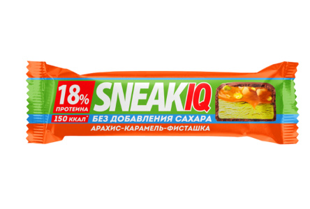 Батончик протеиновый FIZIQ SNEAKIQ 50гр Солёная карамель/арахис/фисташка 1/20шт