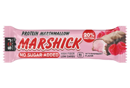 Батончик протеиновый MARSHMALLOW SOJ 30гр Малина б/сахара 1/16шт