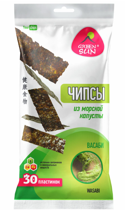 Чипсы GREEN SUN 5гр Васаби 1/40шт
