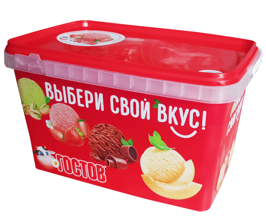Мороженое ГОСТОВский 600гр Сливочное фисташка/миндаль 1/4шт