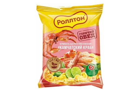 Вермишель РОЛЛТОН 60гр Камчатский краб 1/42шт