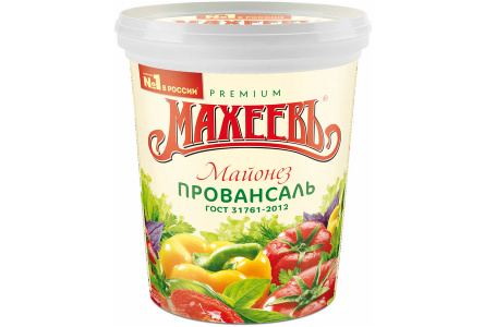 Майонез МАХЕЕВЪ 800гр Провансаль классика 50,5% ведро 1/12шт